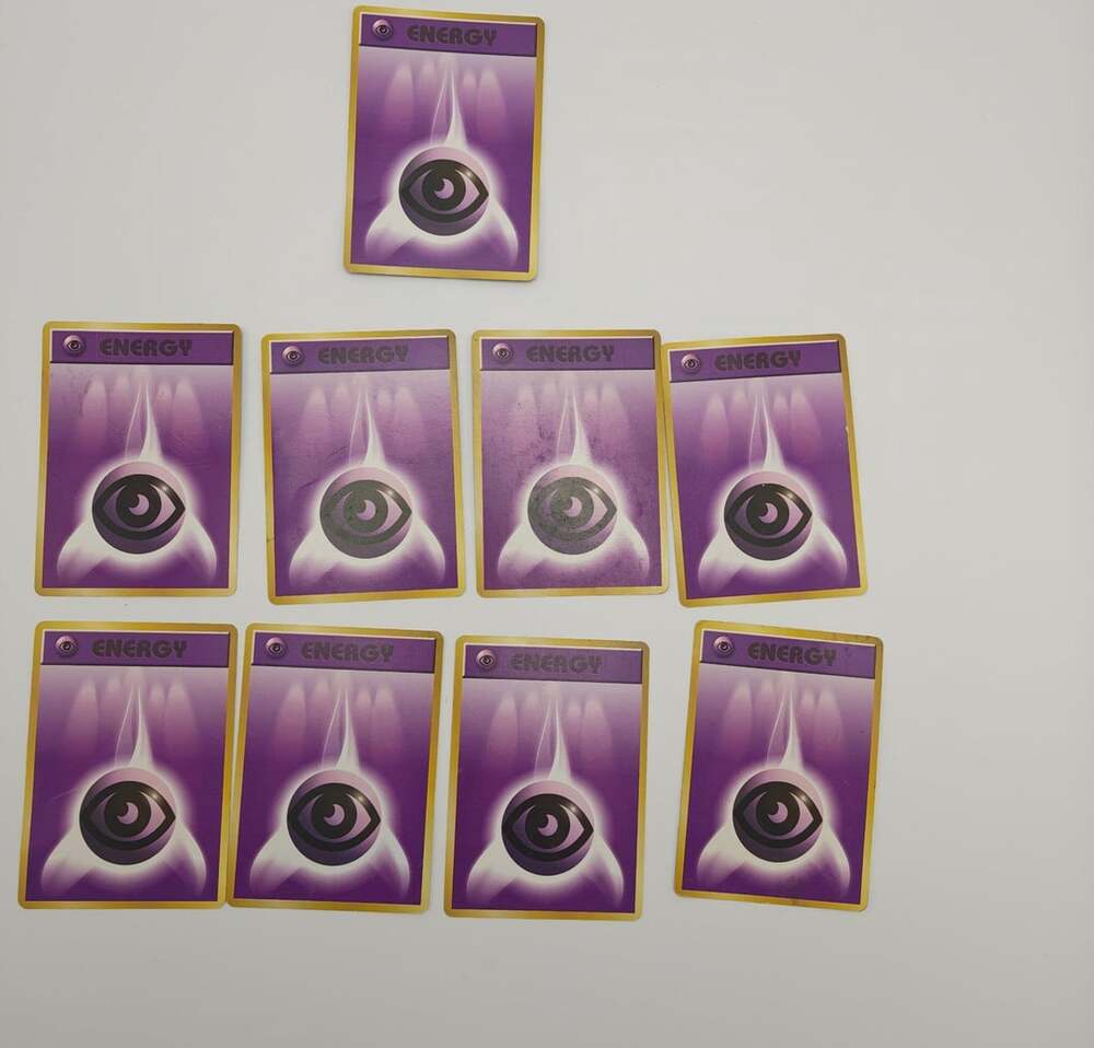 Pokemon Japanese Base Set Lot of 9 Psychic Energy Vintage 1996 Pocket Monsters